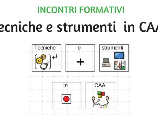 GSH - Incontri formativi di approfondimento per conoscere le modalità' di utilizzo della comunicazione aumentativa La cooperativa sociale GSH e il suo Centro di consulenza Comuni CAA, organizzano tre incontri formativi per approfondire conoscenze e competenze che riguardano la CAA (Comunicazione Aumentativa) e stimolare la discussione di buone pratiche rispetto alla comunicazione accessibile. L’intento, inoltre, è quello di presentare funzioni e modalità di utilizzo dei principali strumenti in CAA per rispondere alle esigenze di persone con bisogni speciali.
