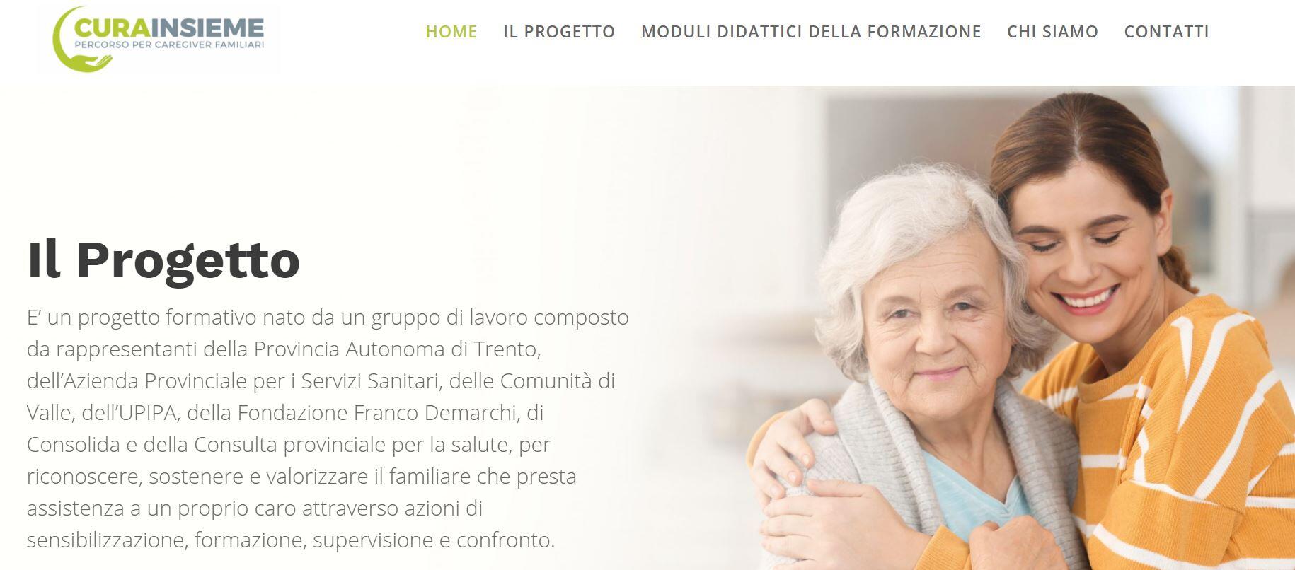 Sono partiti i percorsi di auto mutuo aiuto rivolti a chi assiste un familiare anziano. CuraInsieme è un progetto che punta a sostenere i caregiver di persone anziane, ed è frutto di co-progettazione tra Provincia autonoma di Trento Apss, Comunità di Valle, Upipa, Consulta per la salute, Consolida e Fondazione Franco Demarchi. 