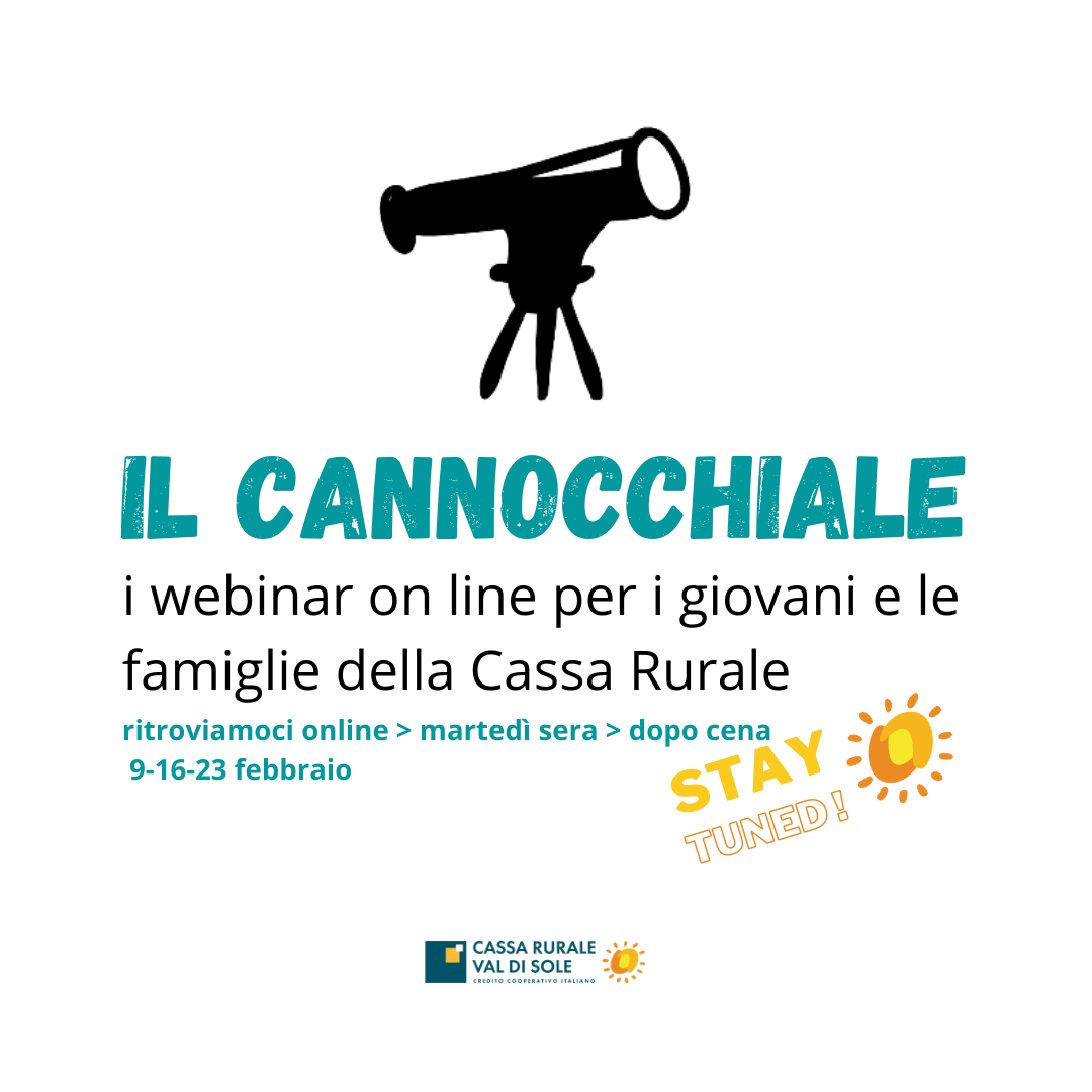 L’istituto di credito cooperativo organizza tre webinar riservati a giovani e famiglie. Appuntamento il 9, il 16 e il 23 febbraio.