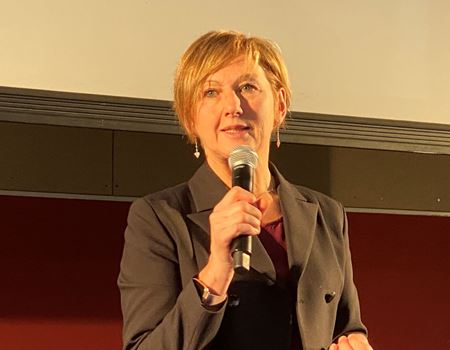 La vicepresidente della Cooperazione Trentina, Paola Dal Sasso, durante il suo intervento