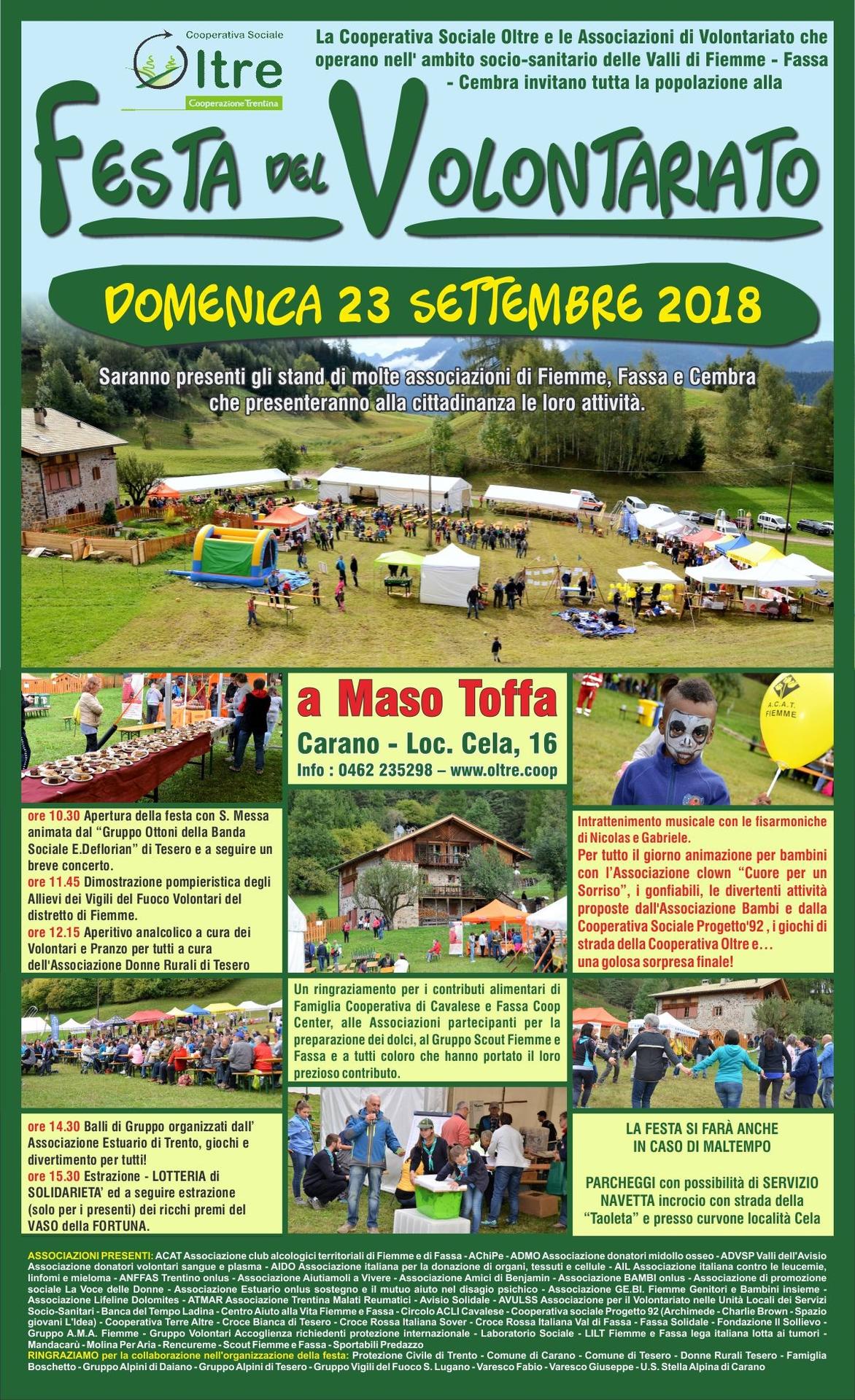 Organizzano l'evento 37 associazioni e cooperative che operano nell’ambito socio-sanitario delle valli di Fiemme e Fassa. Appuntamento a Maso Toffa dalle 10.30.